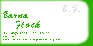 barna flock business card